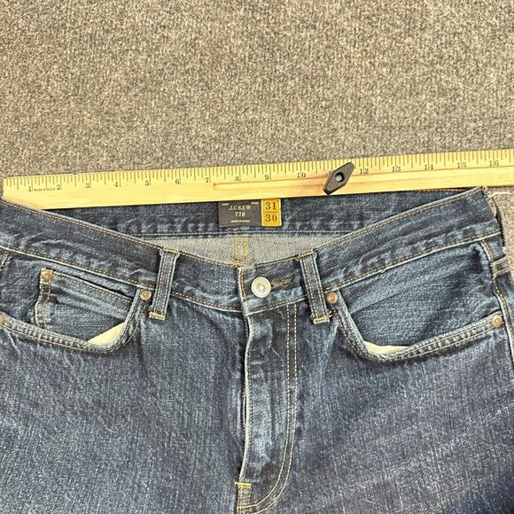 J.Crew 770 Jeans 31 x 28 Blue Straight Fit 100% Cotton - Picture 7 of 9
